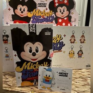 Pop Mart Mickey Family Cute Together Keychain